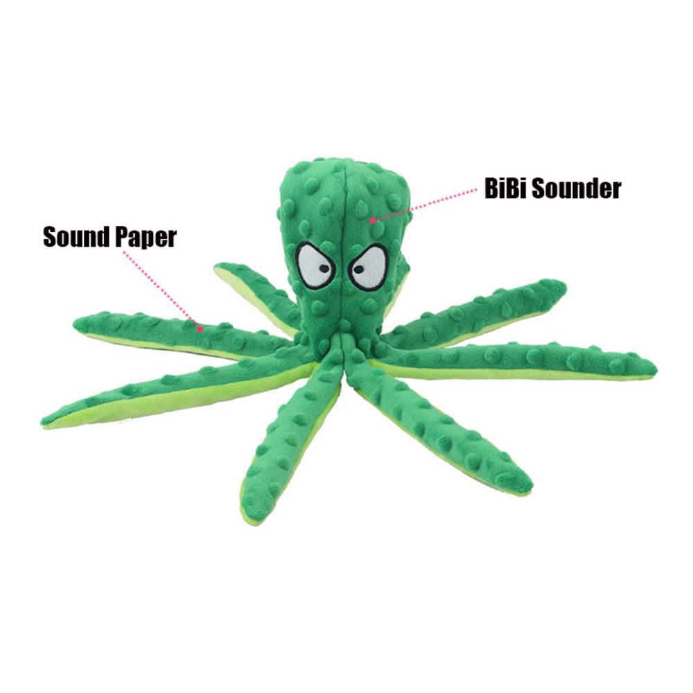Interactive Bite-resistant Plush Octopus Pet Toy
